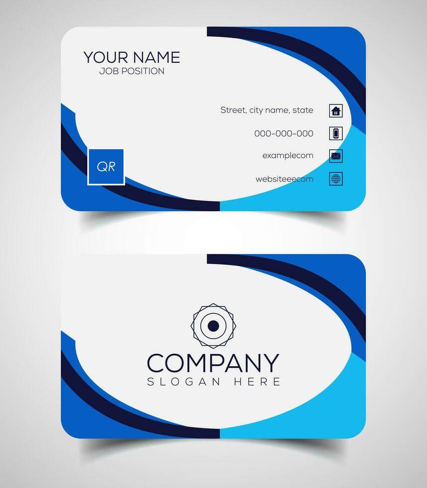 Double-sided creative and modern business card template. Vector illustration