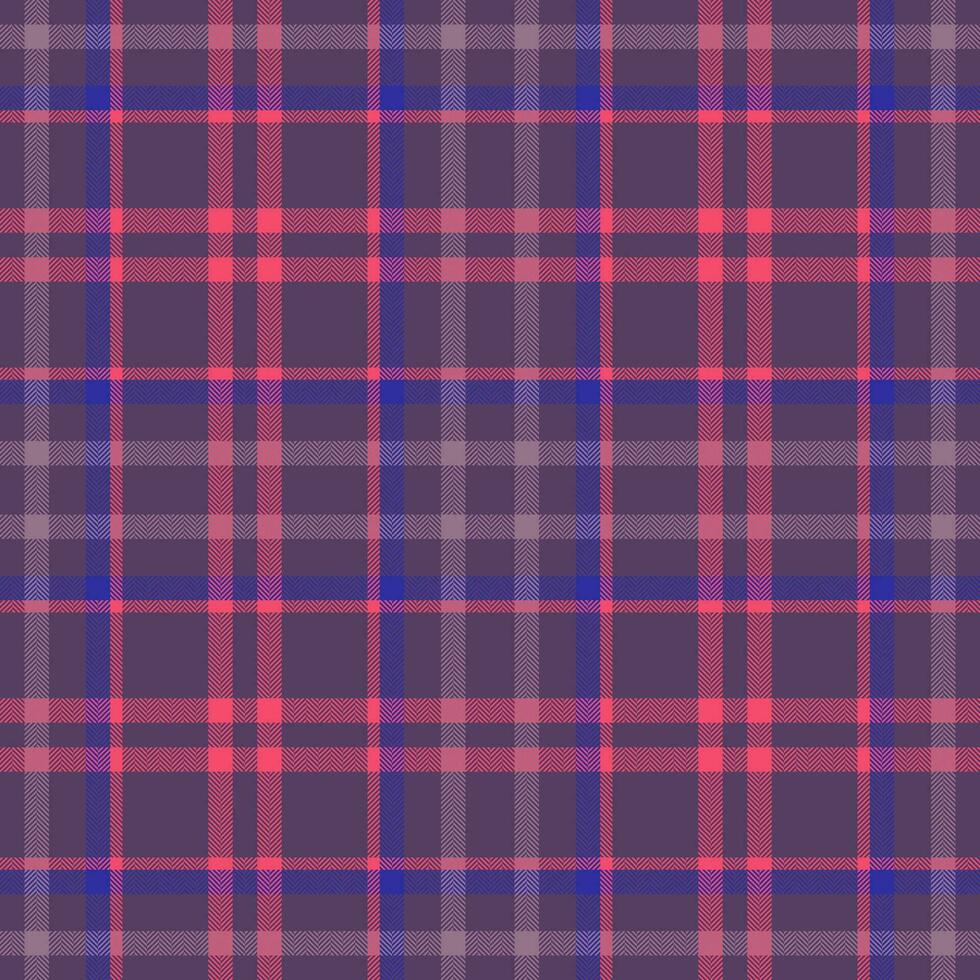 Plaid seamless pattern. Check fabric texture. Vector textile print.