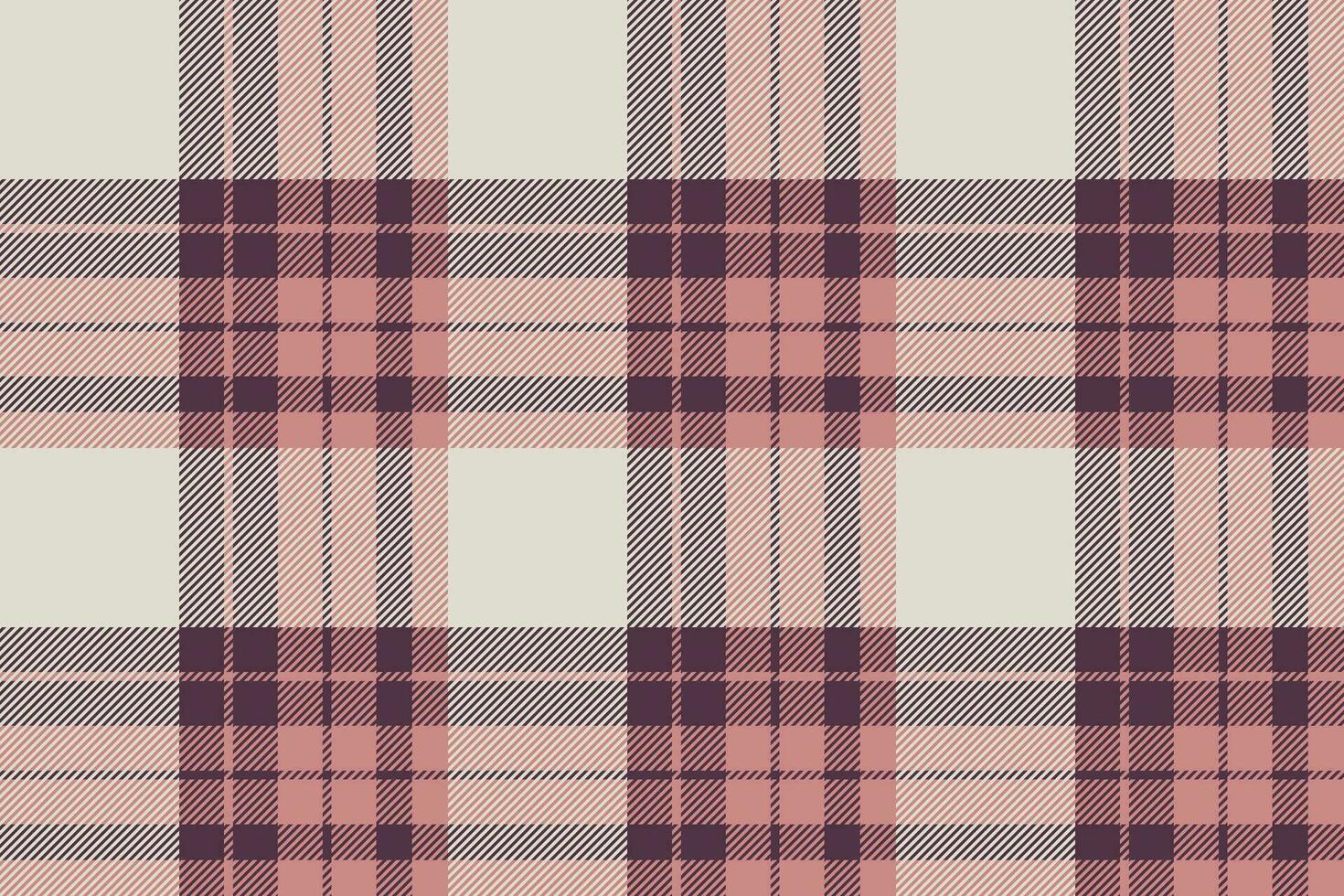 Plaid background, check seamless pattern in pink. Vector fabric texture for textile print, wrapping paper, gift card or wallpaper.