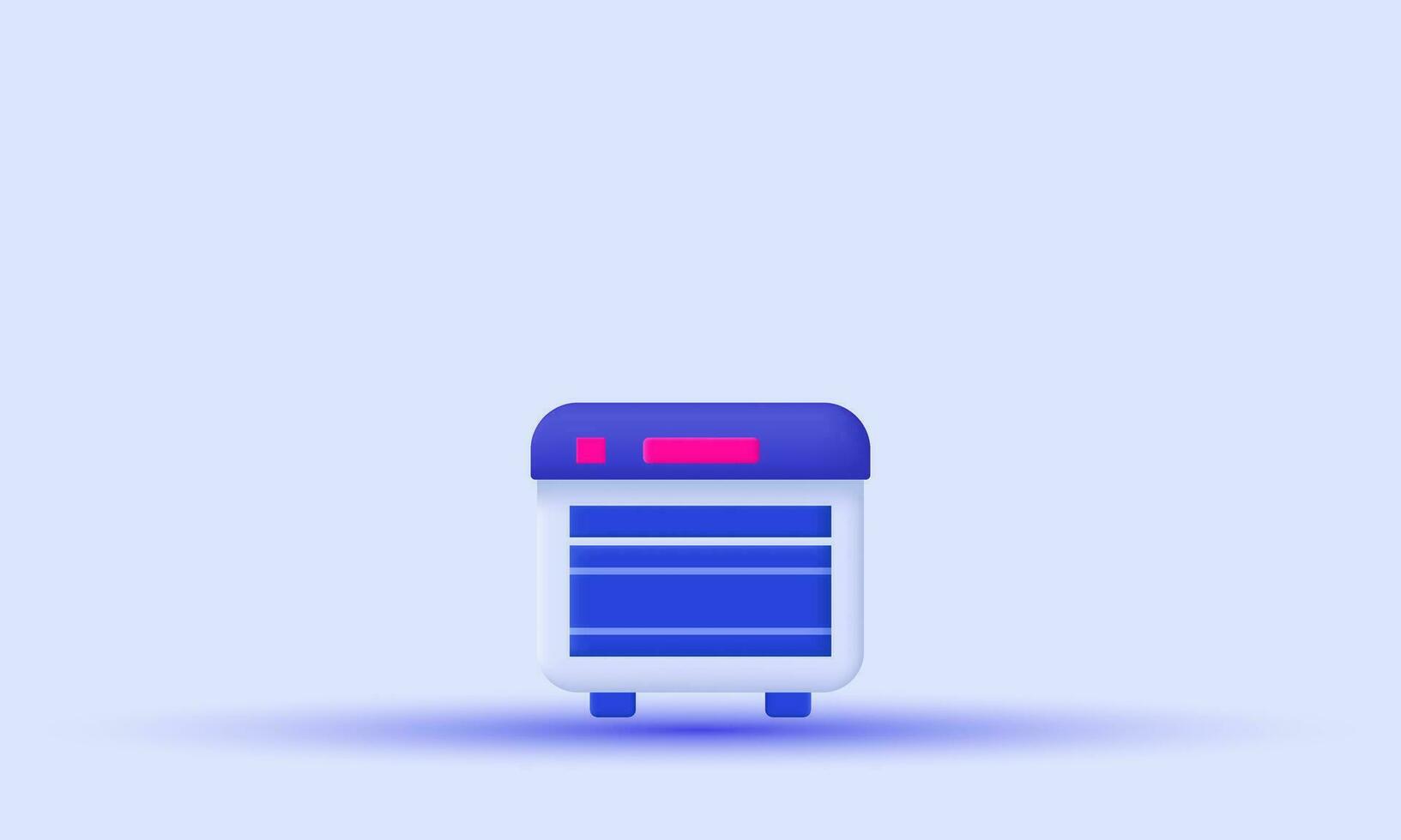 unique oven vector icon 3d symbols isolated on background