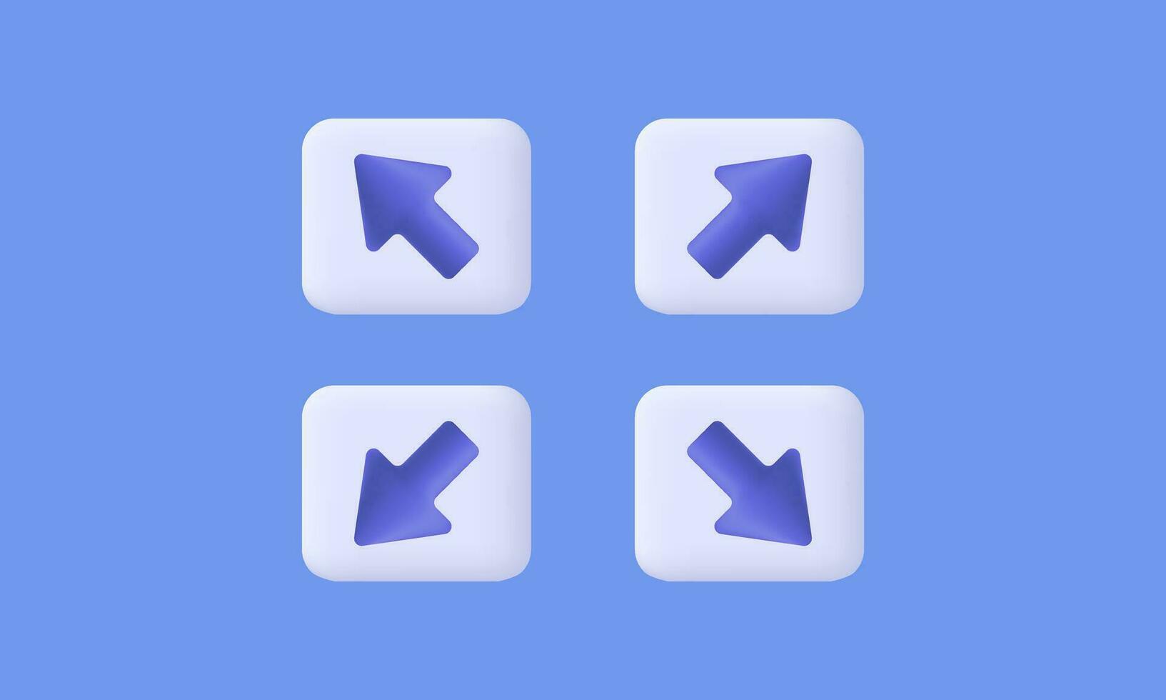 3d arrow collection set icon illustration vector trendy symbols isolated on background