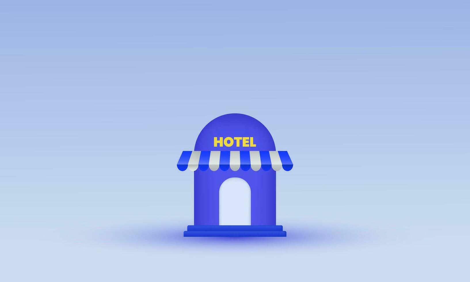 unique purple hotel casual vector modern icon 3d  symbols isolated on background