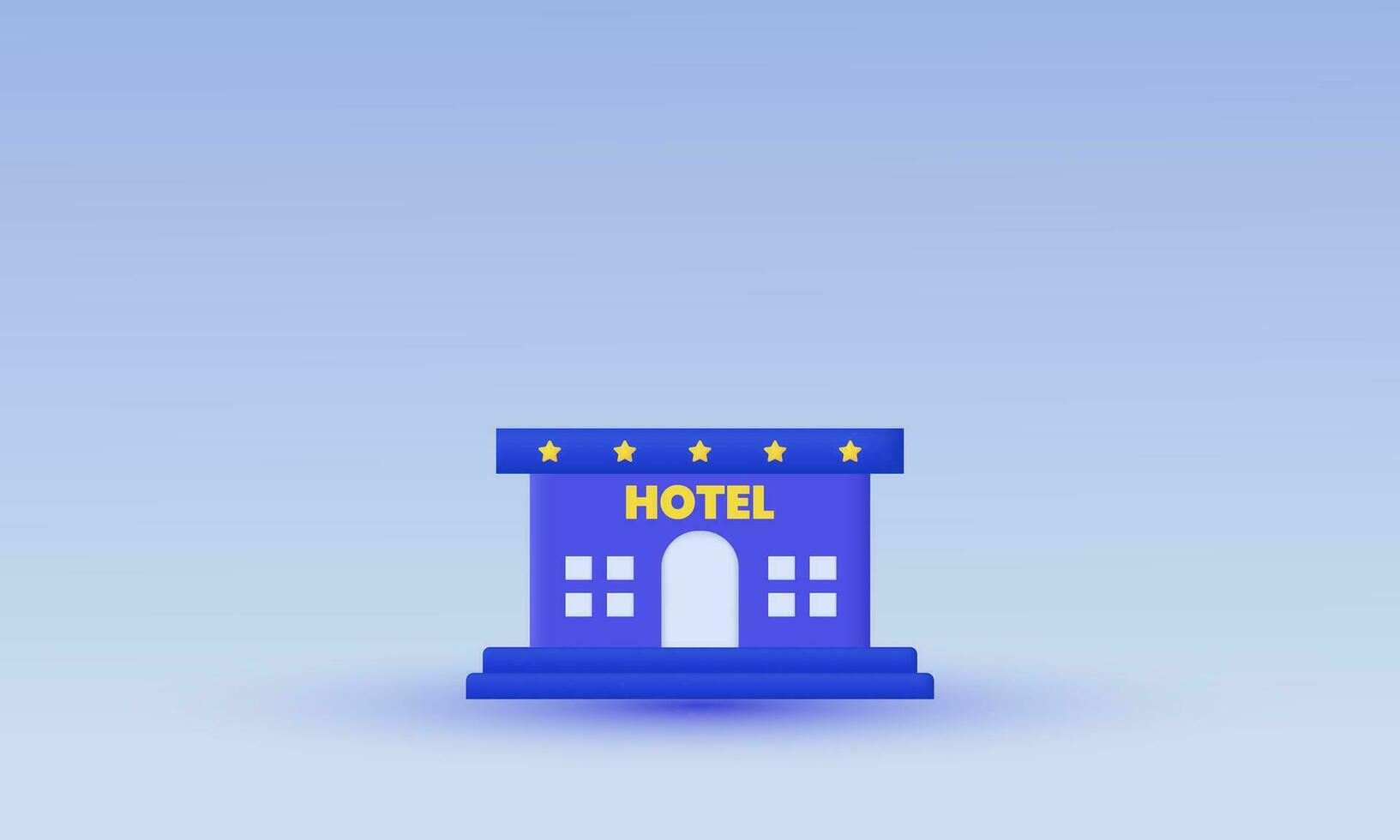 unique purple modern hotel casual vector icon 3d  symbols isolated on background