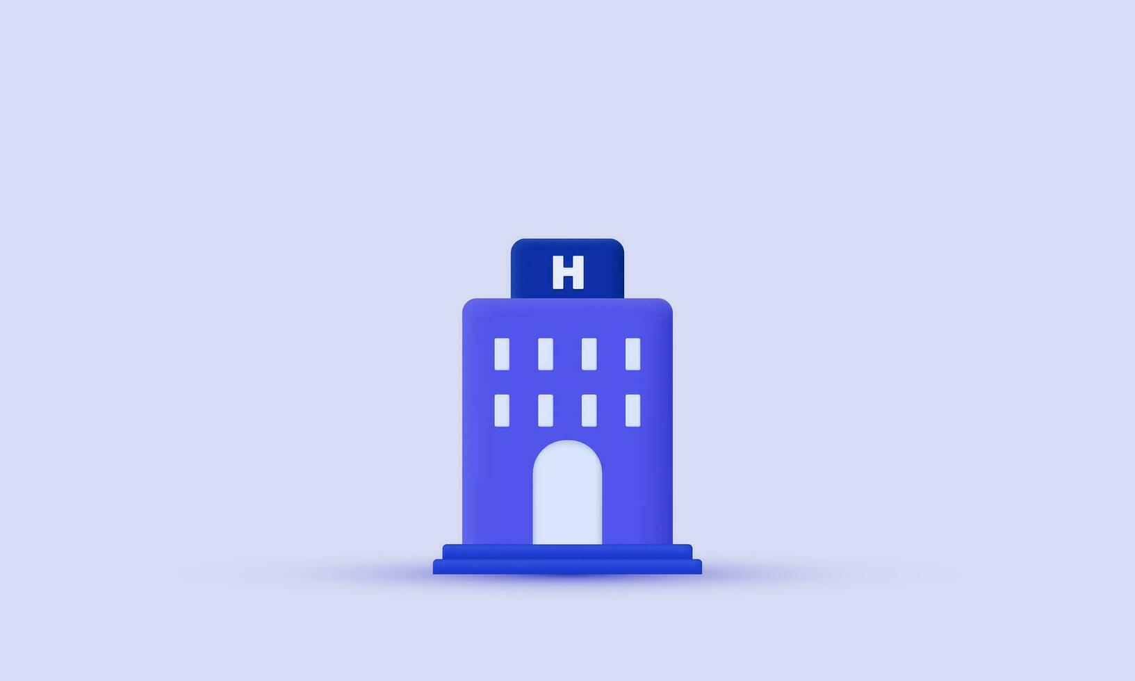 ilustración 3d vector hotel icono moderno símbolos aislado en antecedentes