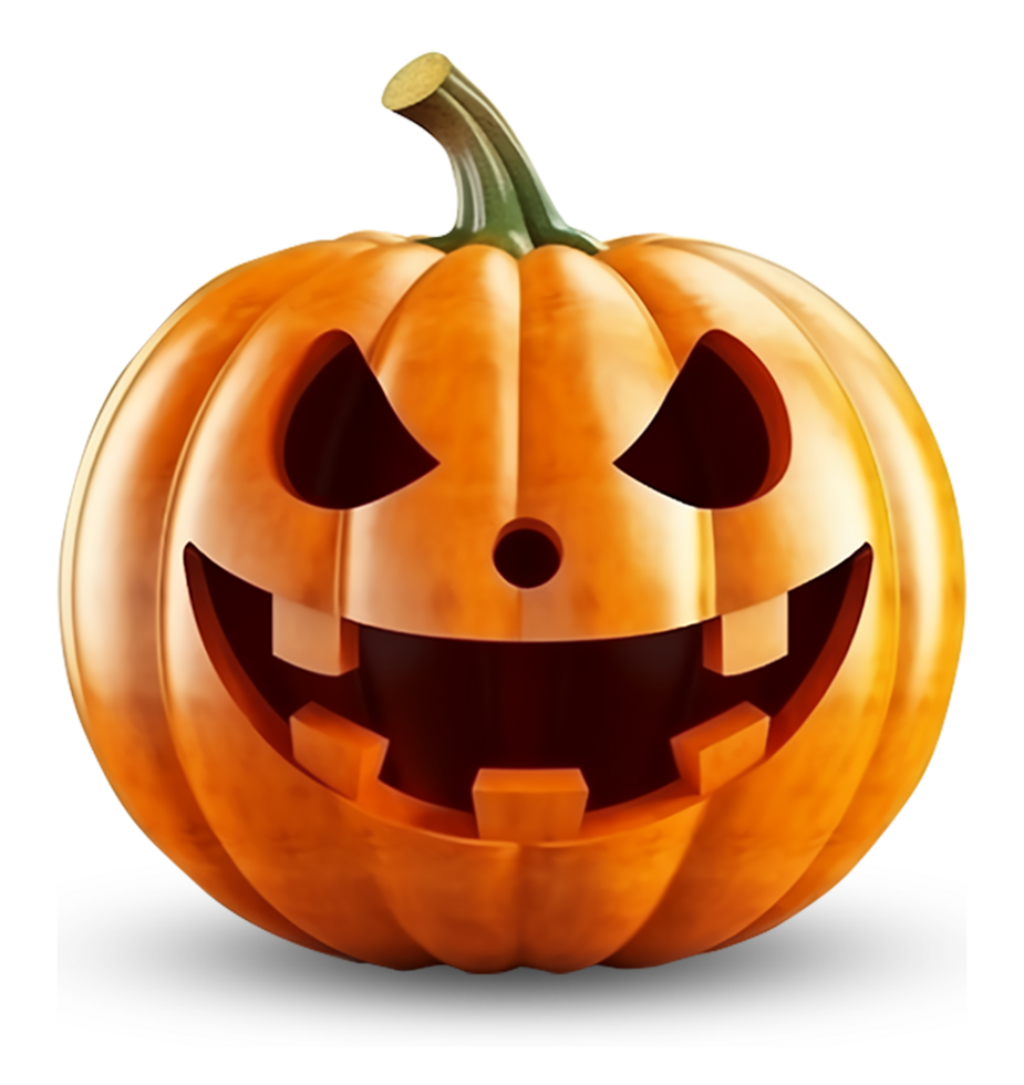 halloween pumpa element isolerat på transparent bakgrund, generativ ai png