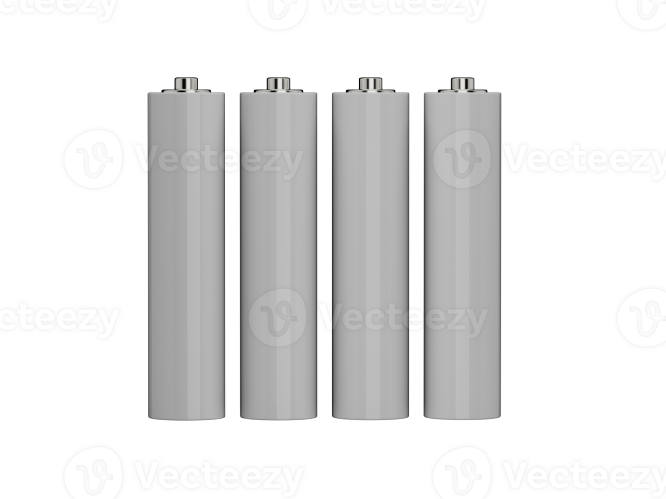 AAA Size battery isolated blank rechargeable battery double a or triple a size 3d illustration png