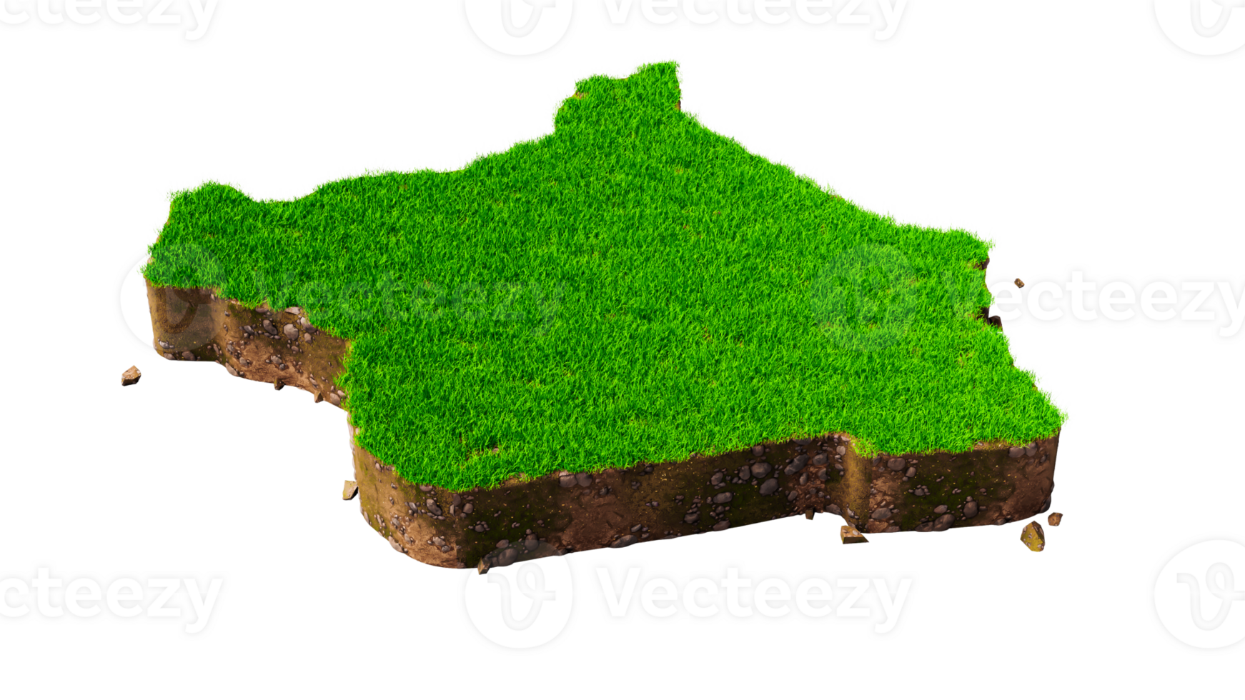 Kenya country Grass and ground texture map 3d illustration png