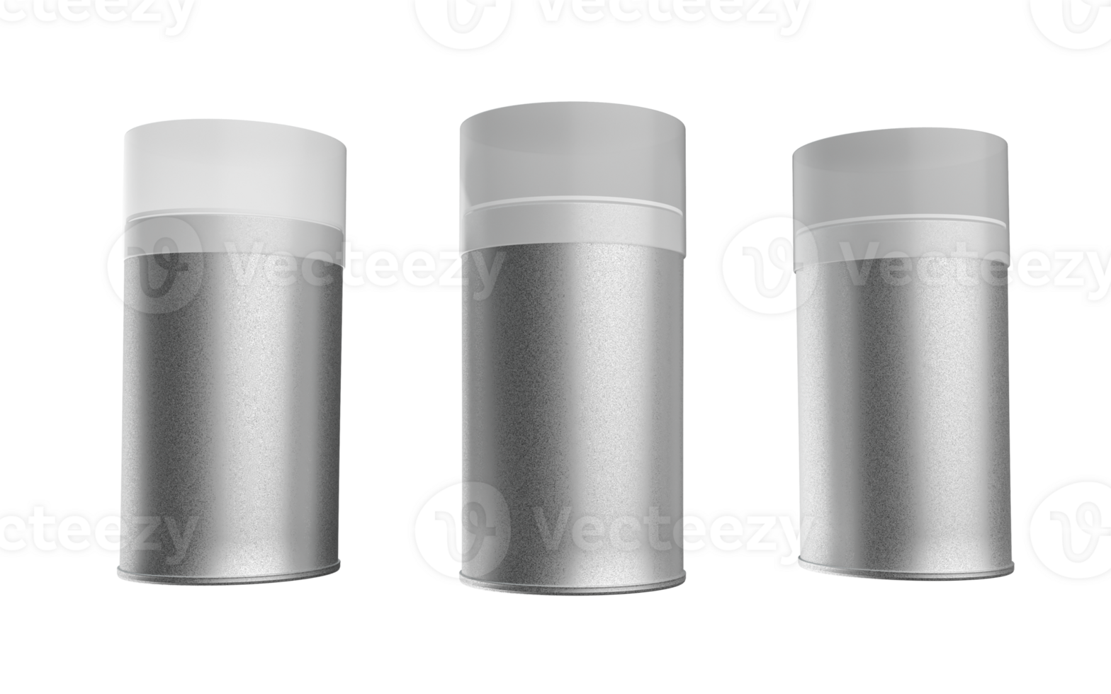 ilustração 3d de recipiente de forma de cilindro de jarra de metal áspero realista png