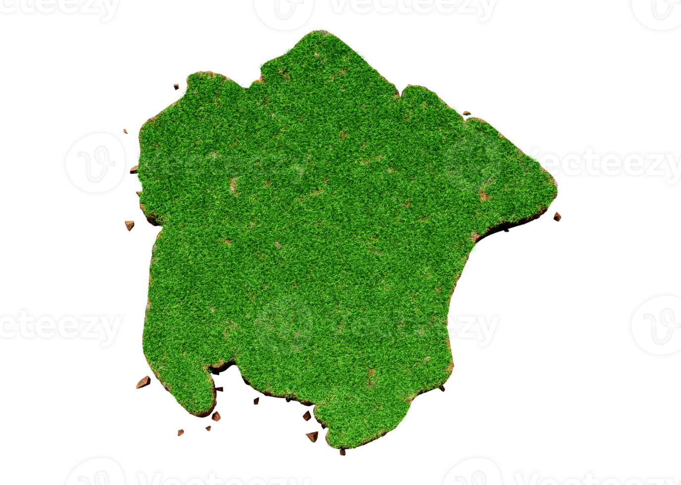 Suriname country Grass and ground texture map 3d illustration png