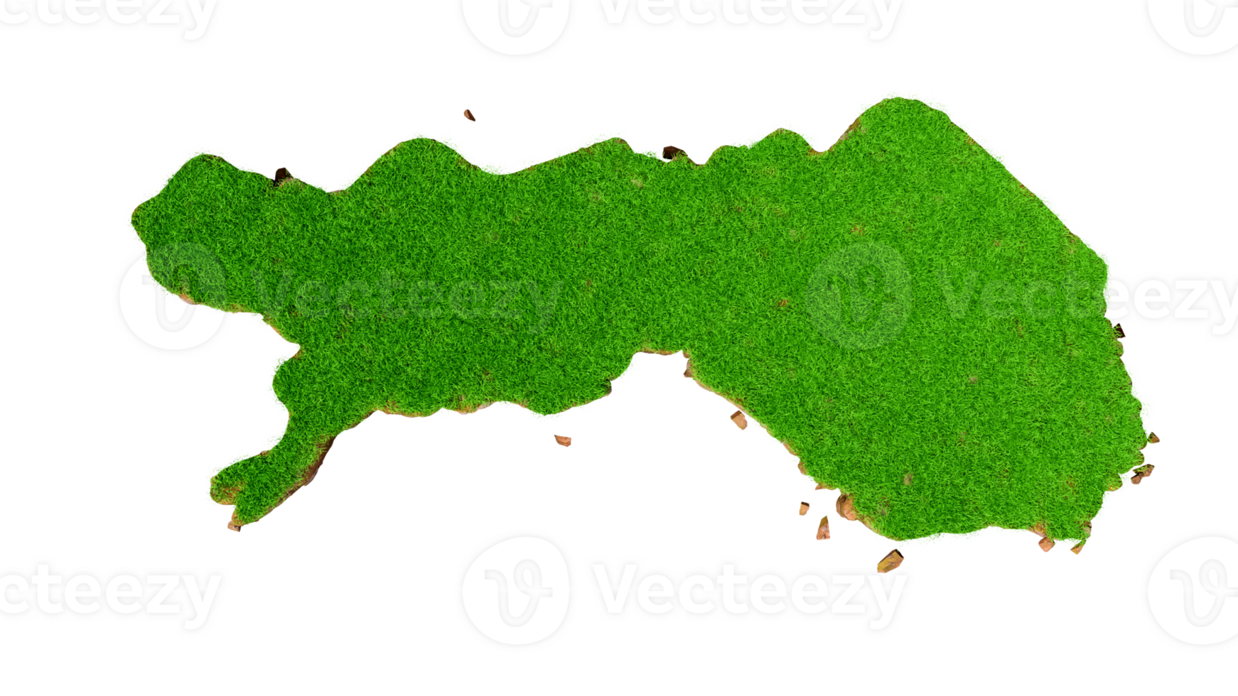 Finland Map Grass and ground texture 3d illustration png