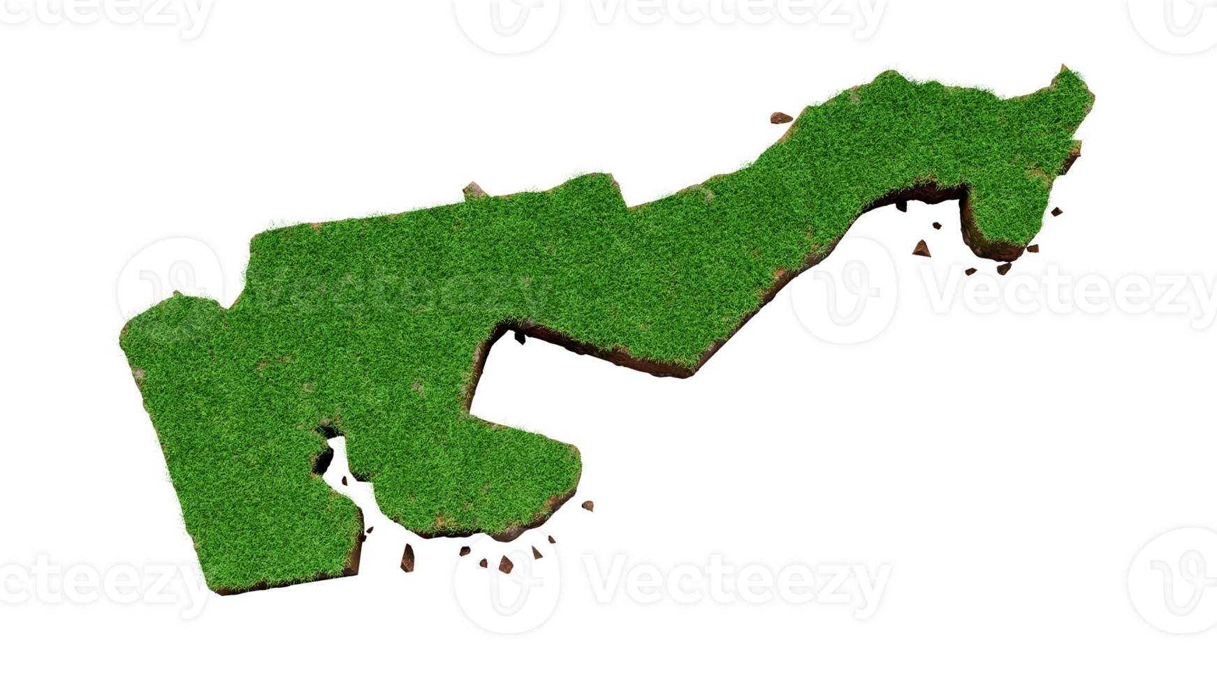 Monaco Map Grass and ground texture 3d illustration png