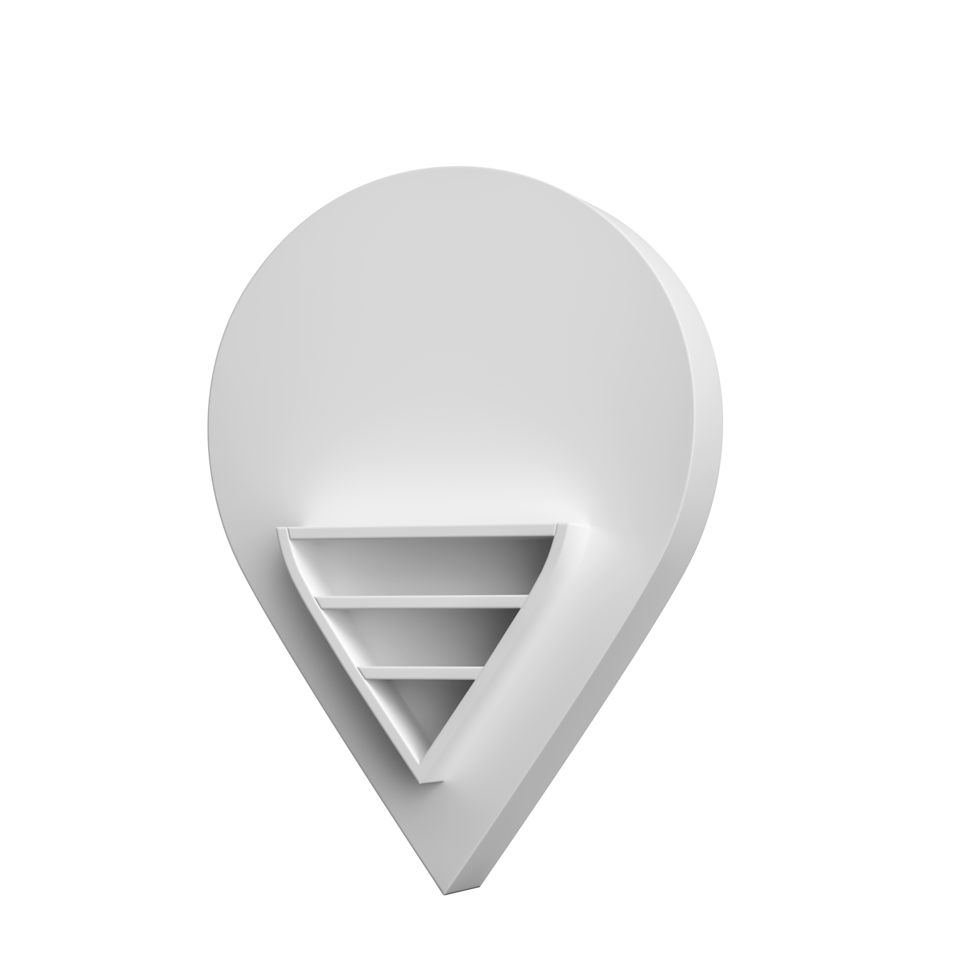 White Map pointer 3d pin Location symbol 3d illustration 26537643 PNG