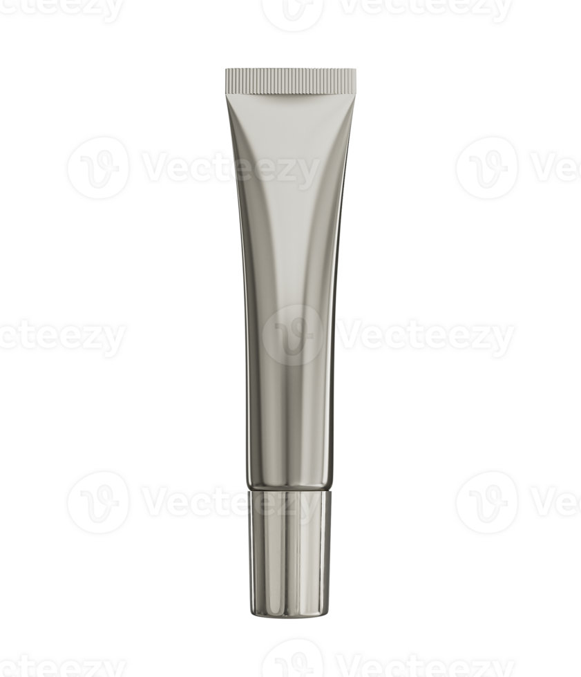 Empty and clean tube with cap for cosmetic cream or body lotion. Realistic 3d illustration png