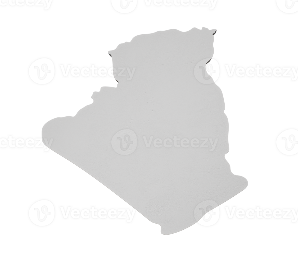 Algeria 3D Topographic map Geography Cartography and topology 3D illustration png