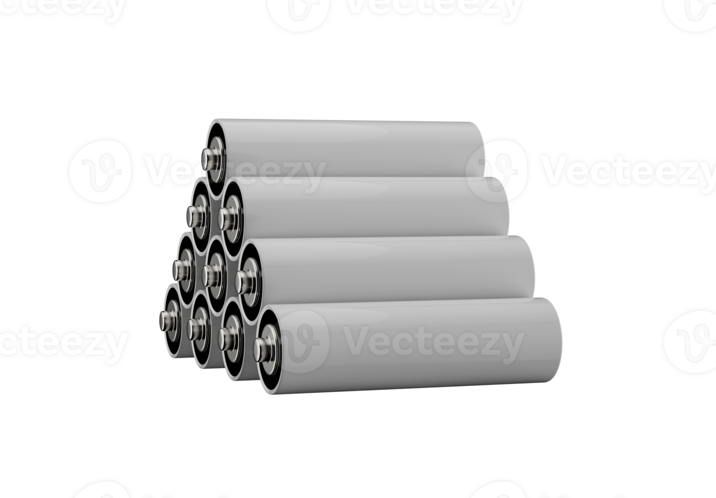 AA Size battery isolated blank rechargeable battery double a or triple a size 3d illustration png