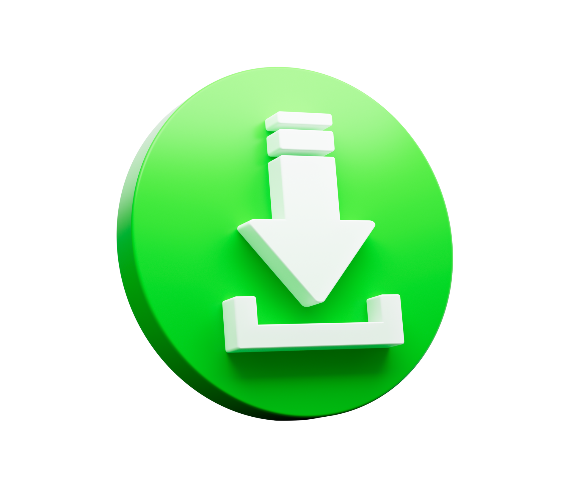 Download Icon With White Down Arrow On Green Button 3d Illustration download-icon-with-white-down-arrow-on-green-button-3d-illustration
