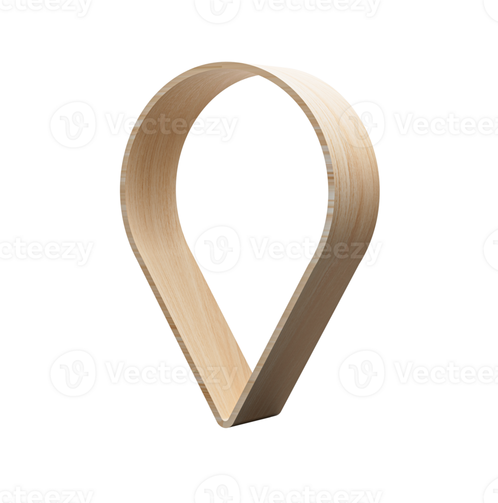 Wooden pointer isolated 3d illustration png