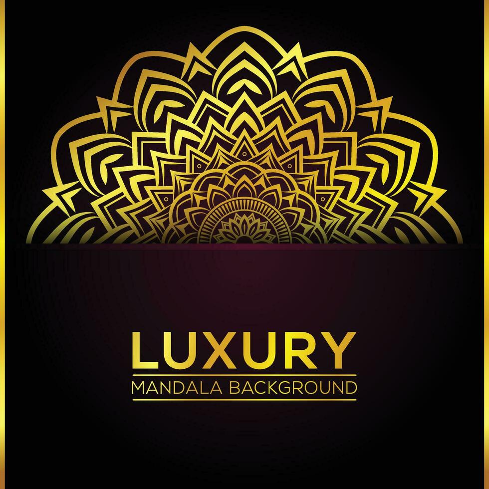 Luxury Mandala Background Design With Golden Arabic Islamic East Style vector
