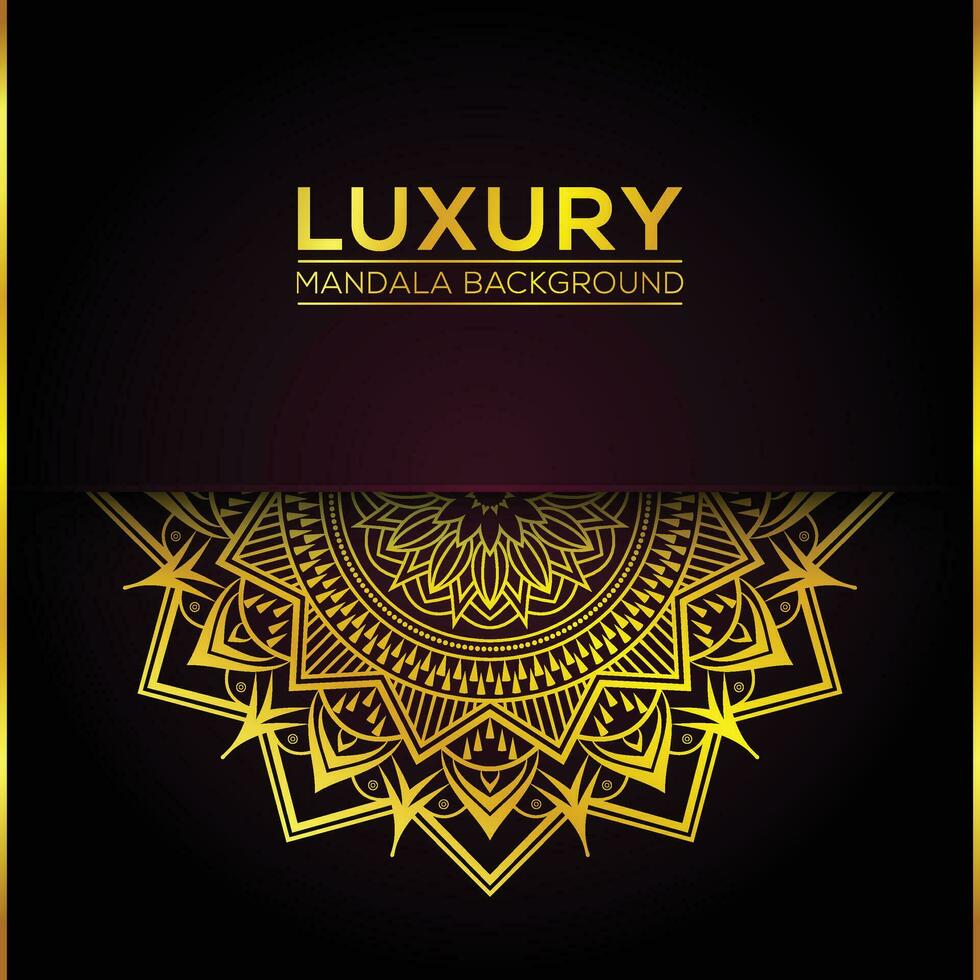 Luxury Mandala Background Design With Golden Arabic Islamic East Style vector