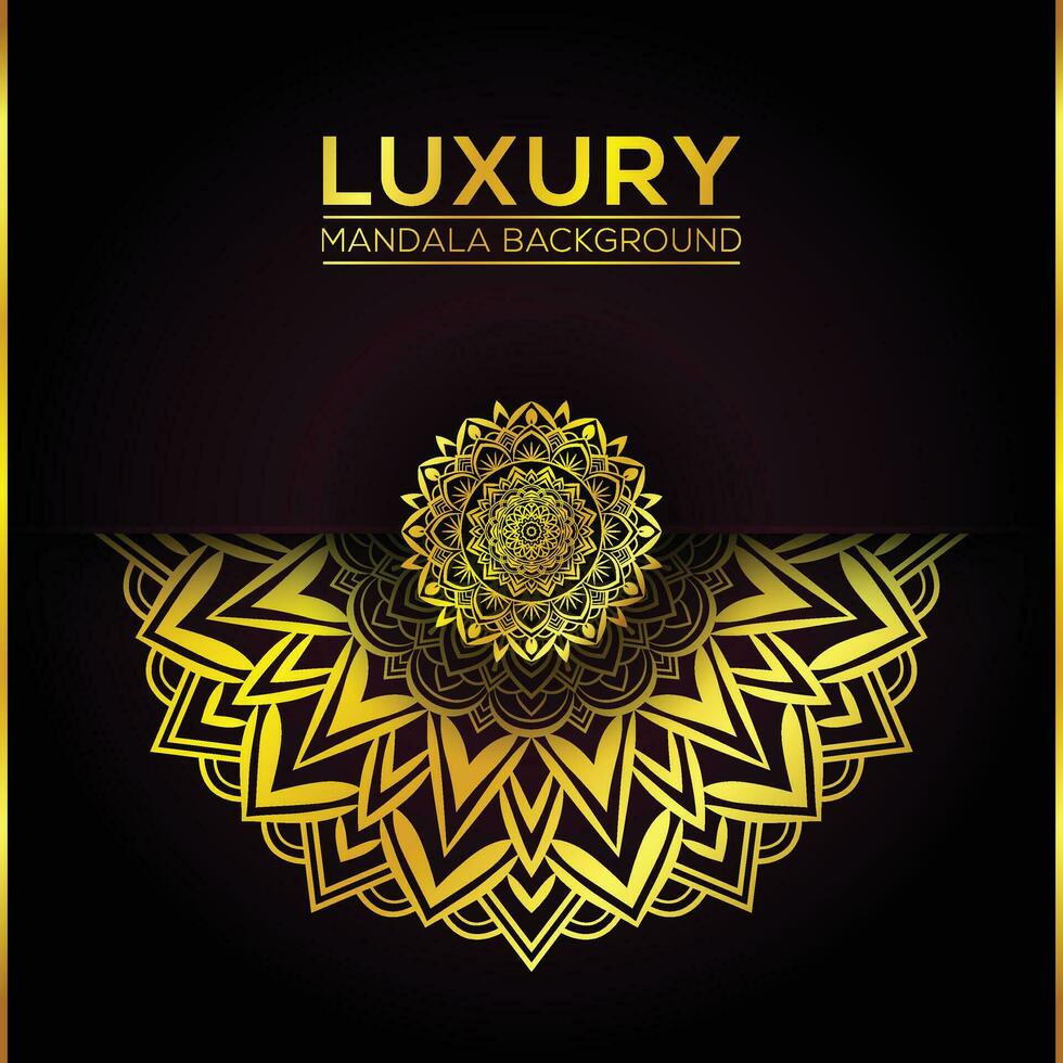 Luxury Mandala Background Design With Golden Arabic Islamic East Style vector