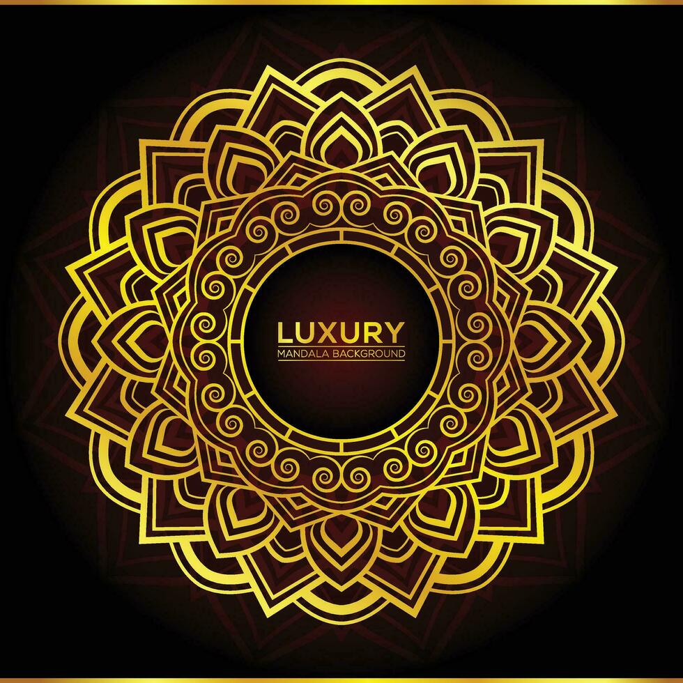 Luxury Mandala Background Design With Golden Arabic Islamic East Style vector