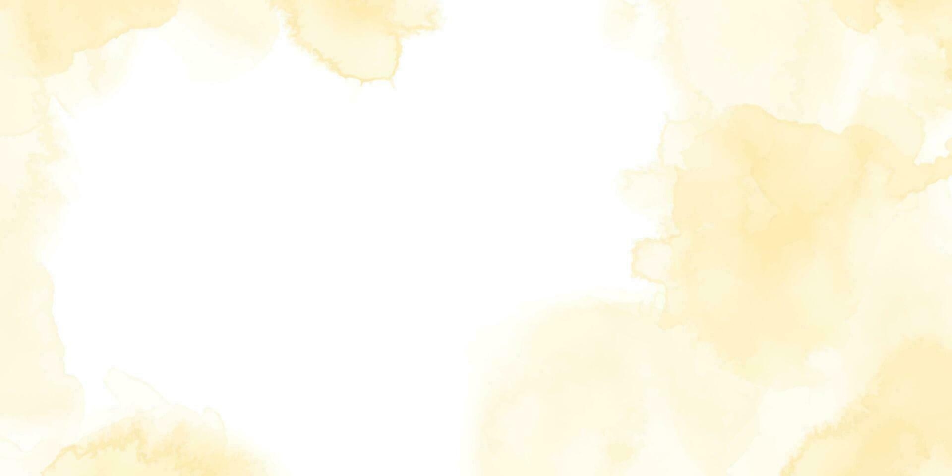 Abstract Yellow Watercolor Texture Background vector