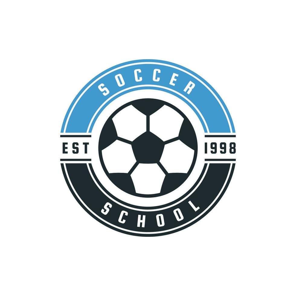 fútbol americano y fútbol colegio vector logo modelo