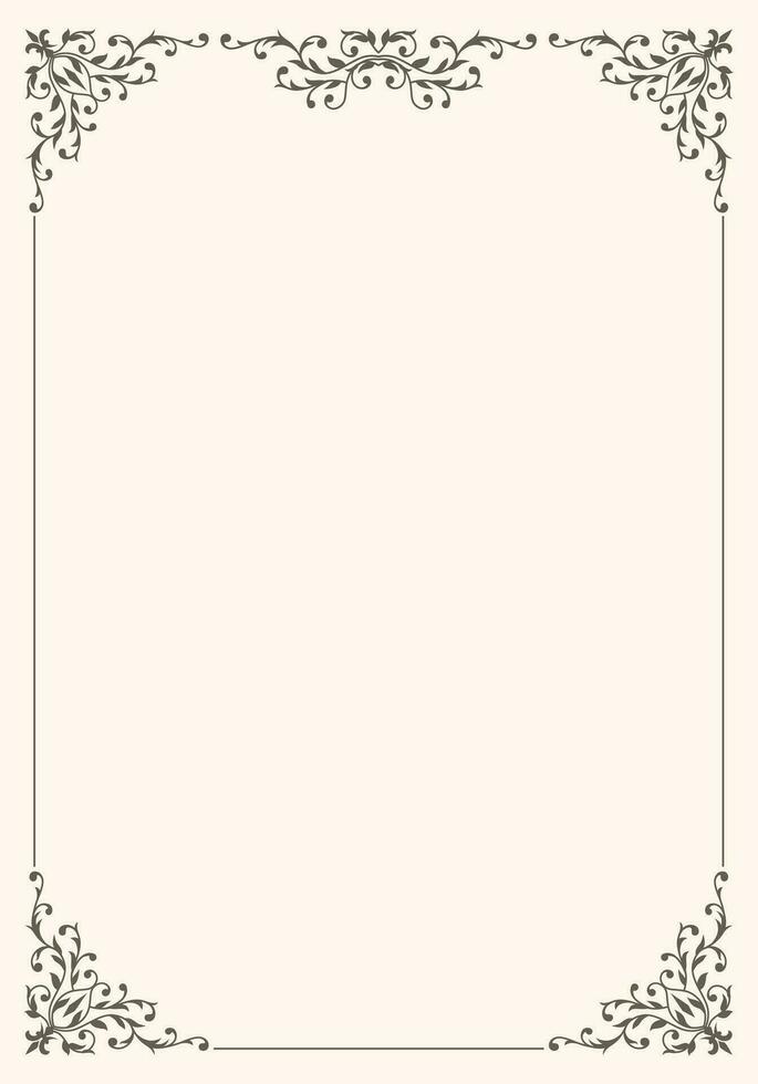 Beautiful vector filigree frame