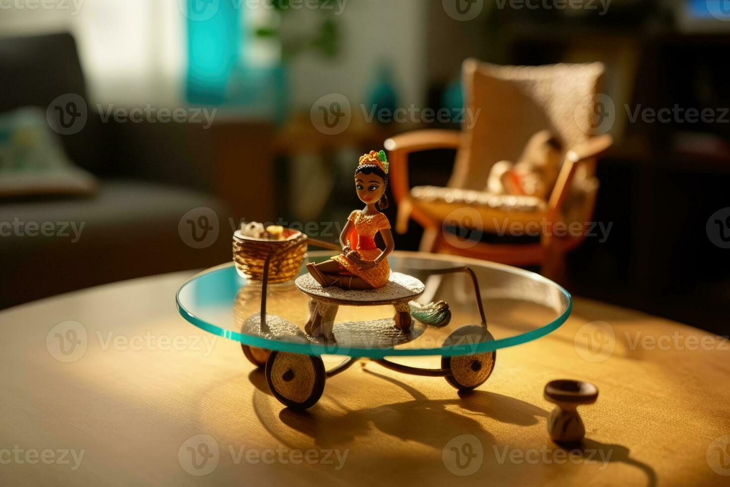 African Doll in a Cart photo