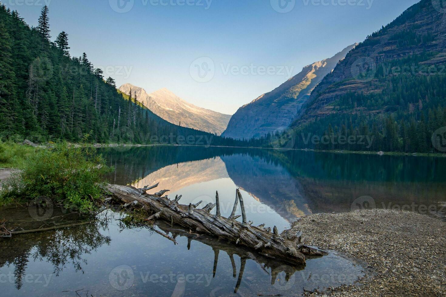Avalanche Lake with Mountain Reflections, Glacier National Park photo