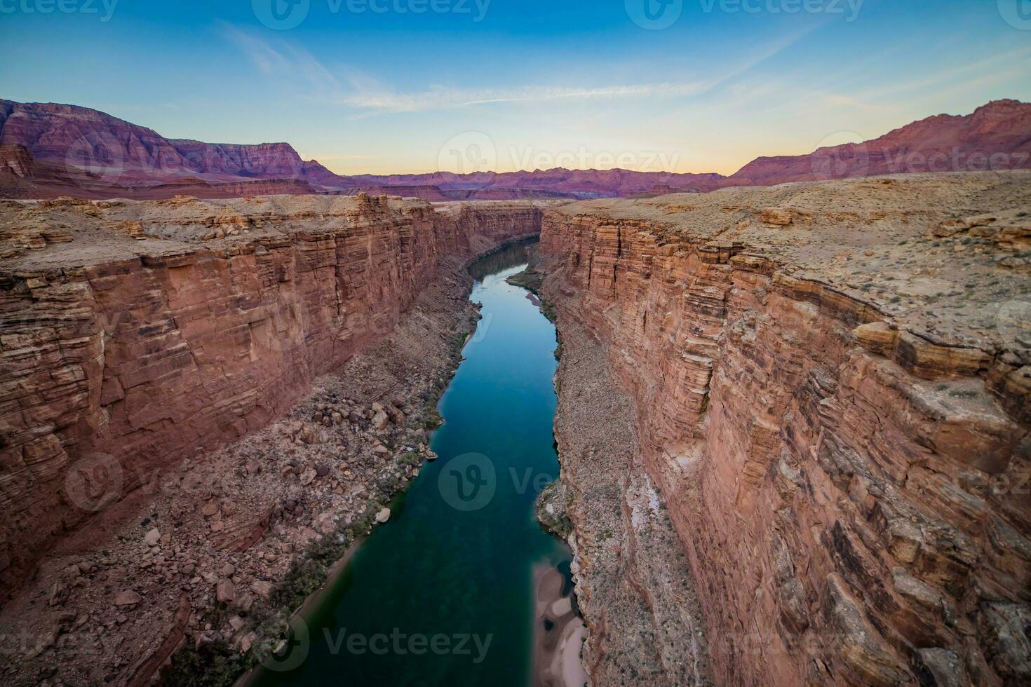 Marble Canyon and Colorado River at Sunset photo