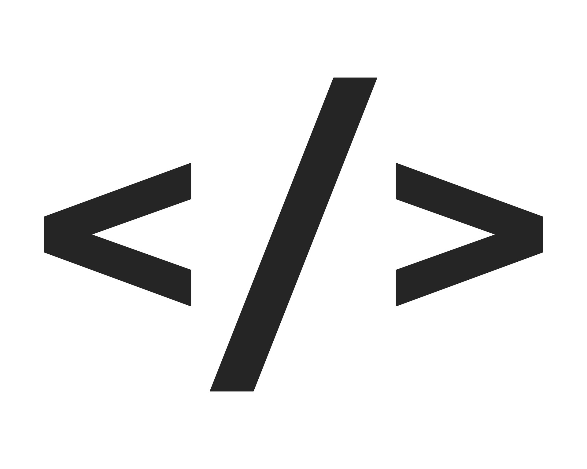 Code symbols flat monochrome isolated vector icon. Web development ...