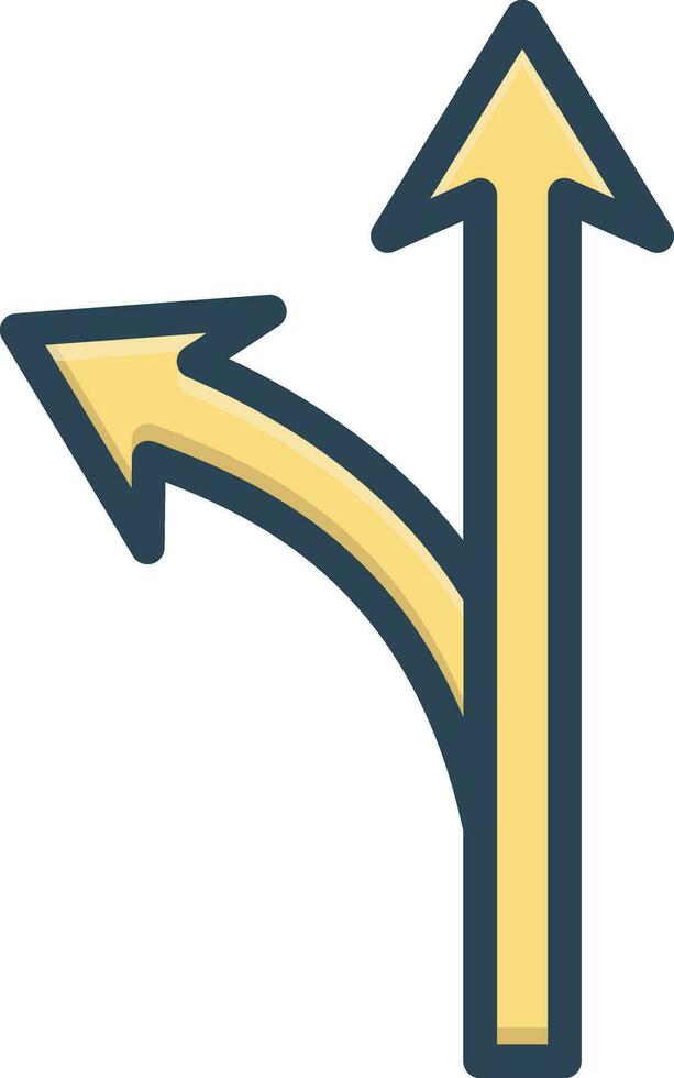 color icon for way vector