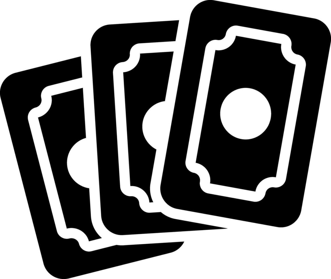 solid icon for card deck vector