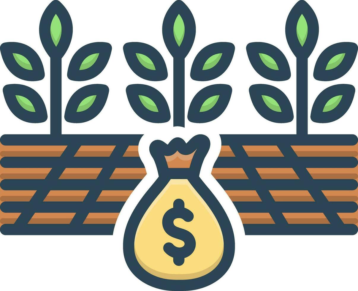 color icon for yield vector