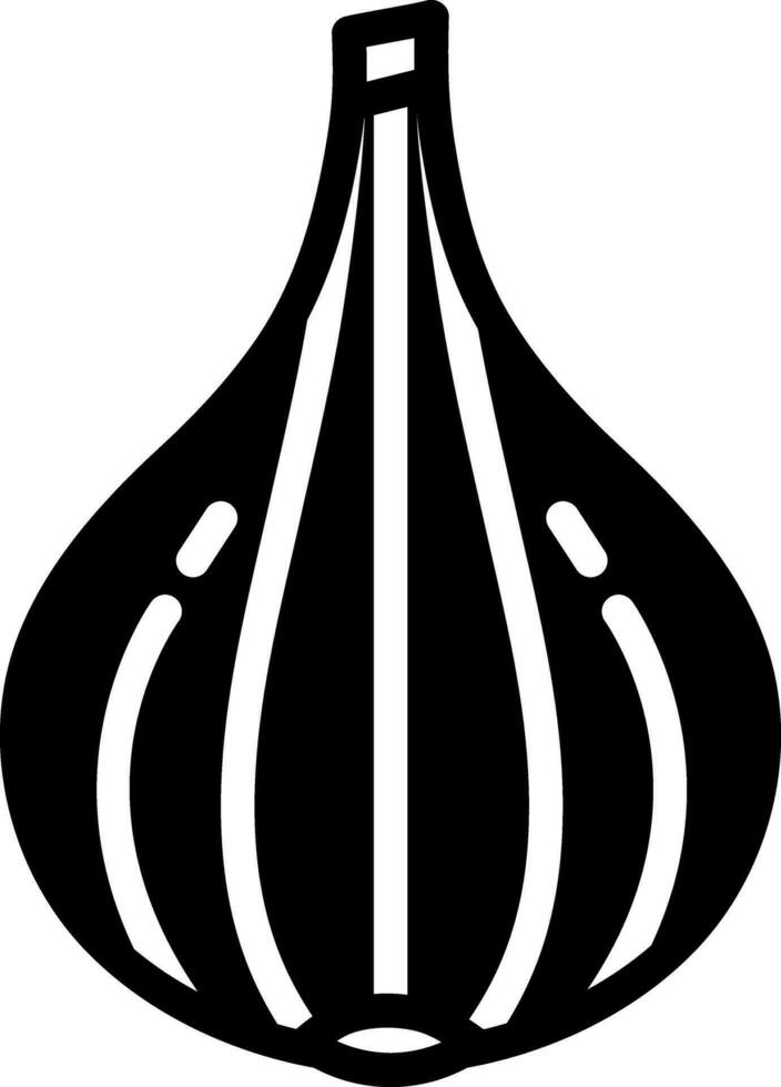 solid icon for garlic vector