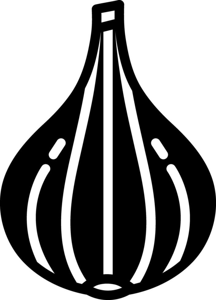 solid icon for garlic vector