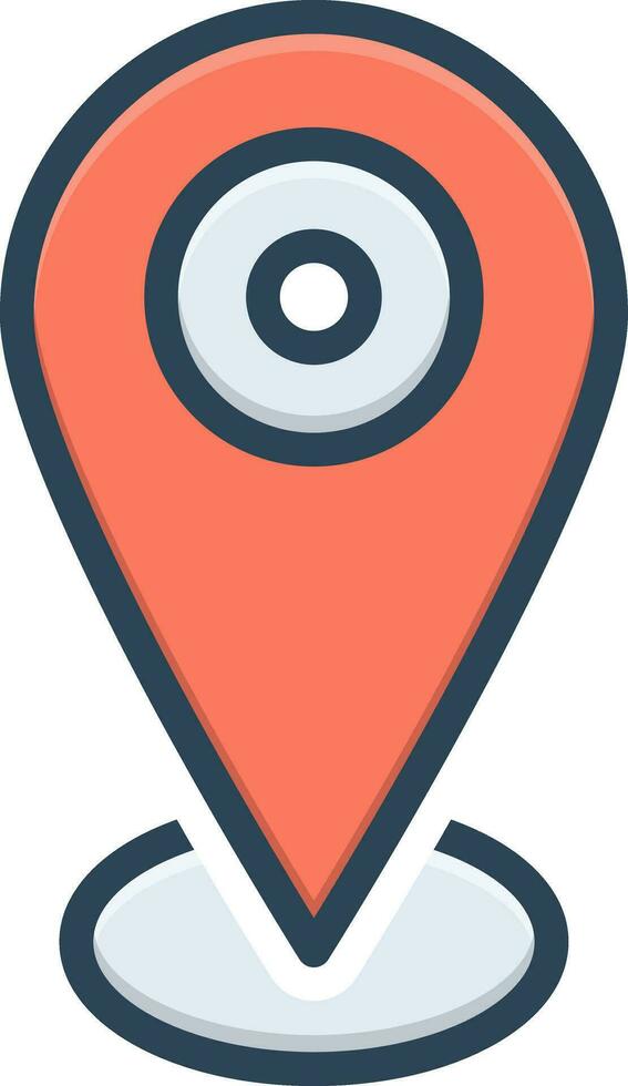 color icon for location pin vector