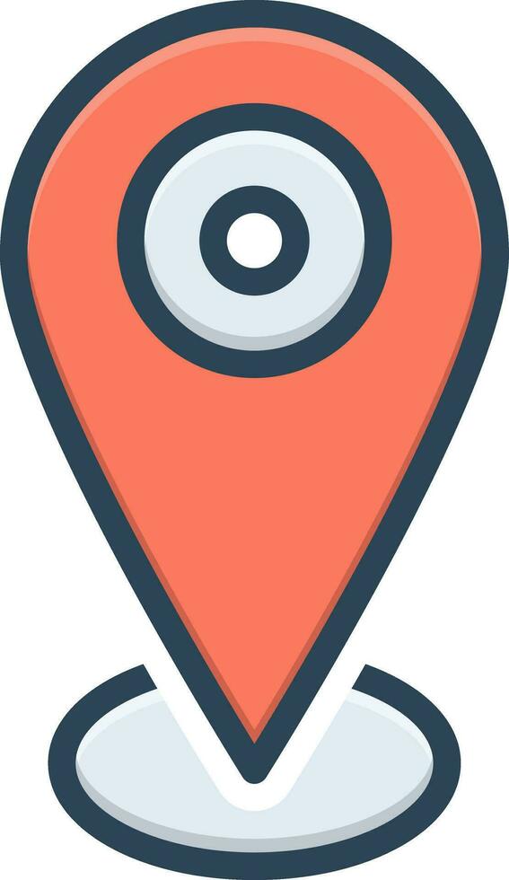 color icon for location pin vector