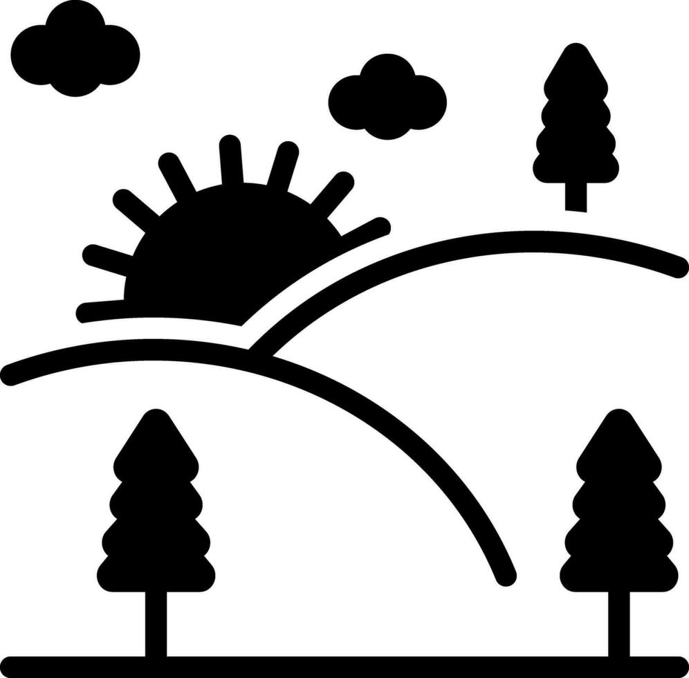 solid icon for nature vector