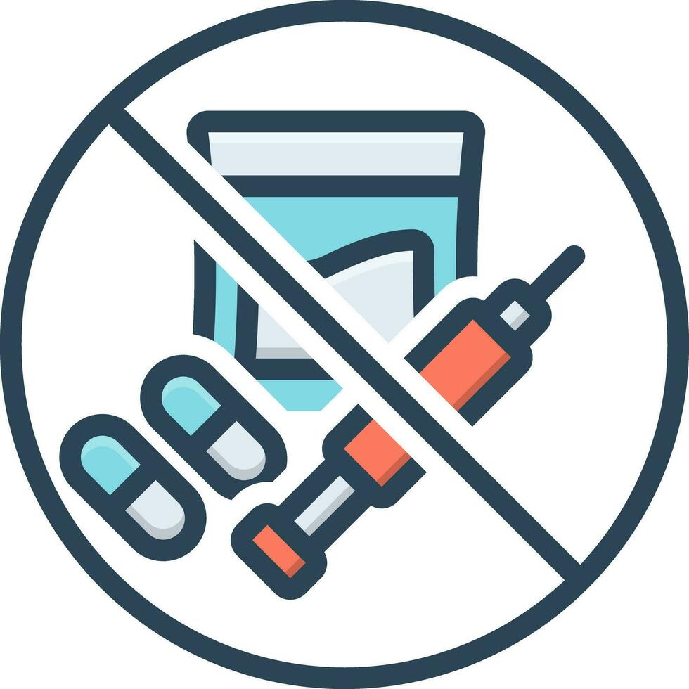 color icon for illegal vector