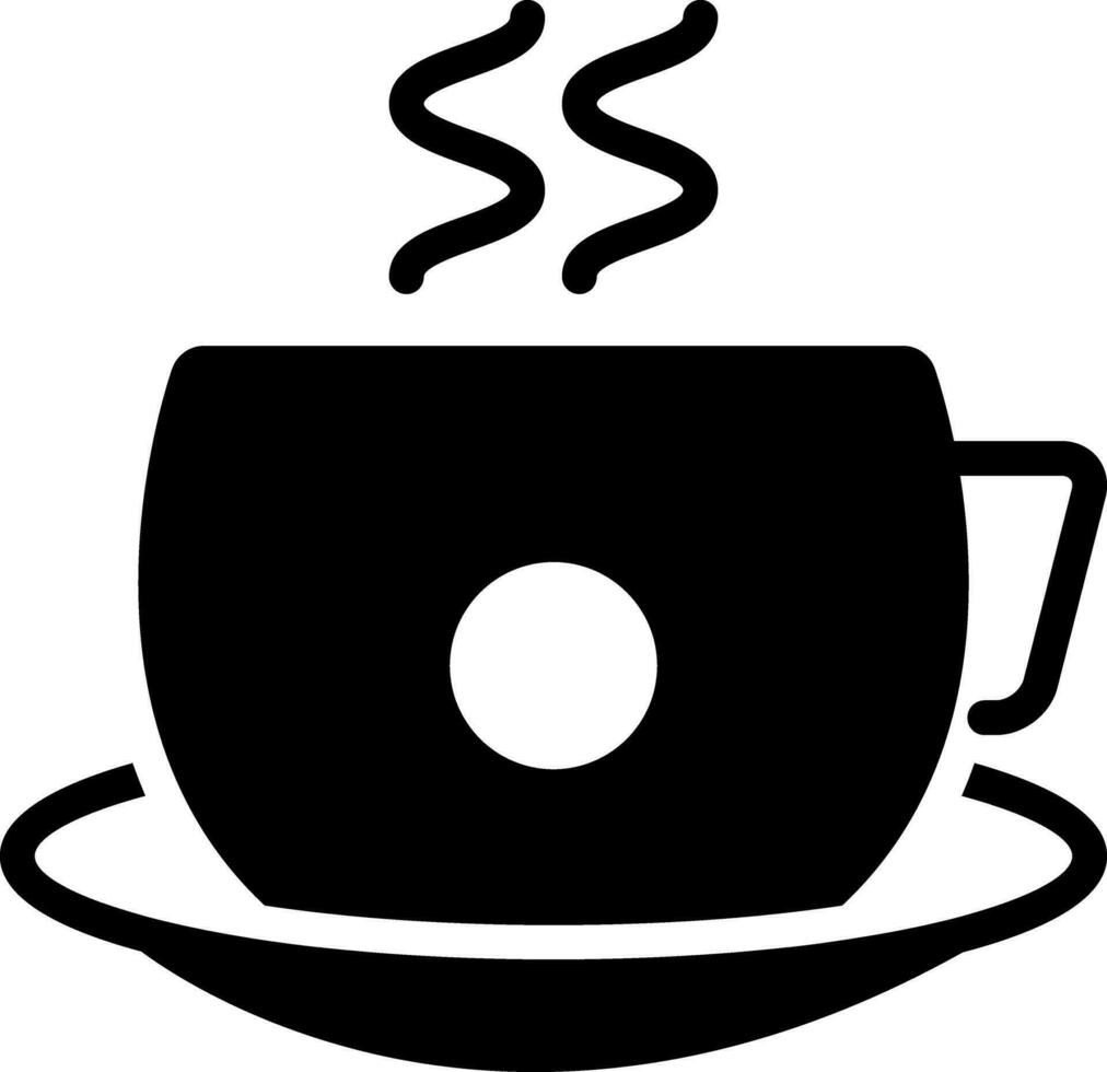solid icon for tea vector