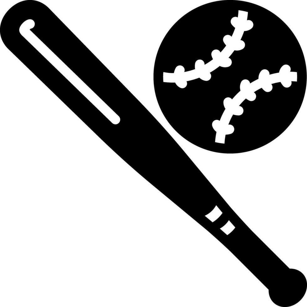 solid icon for baseball vector