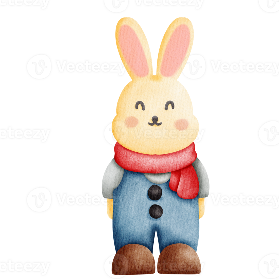 Happy rabbit character png