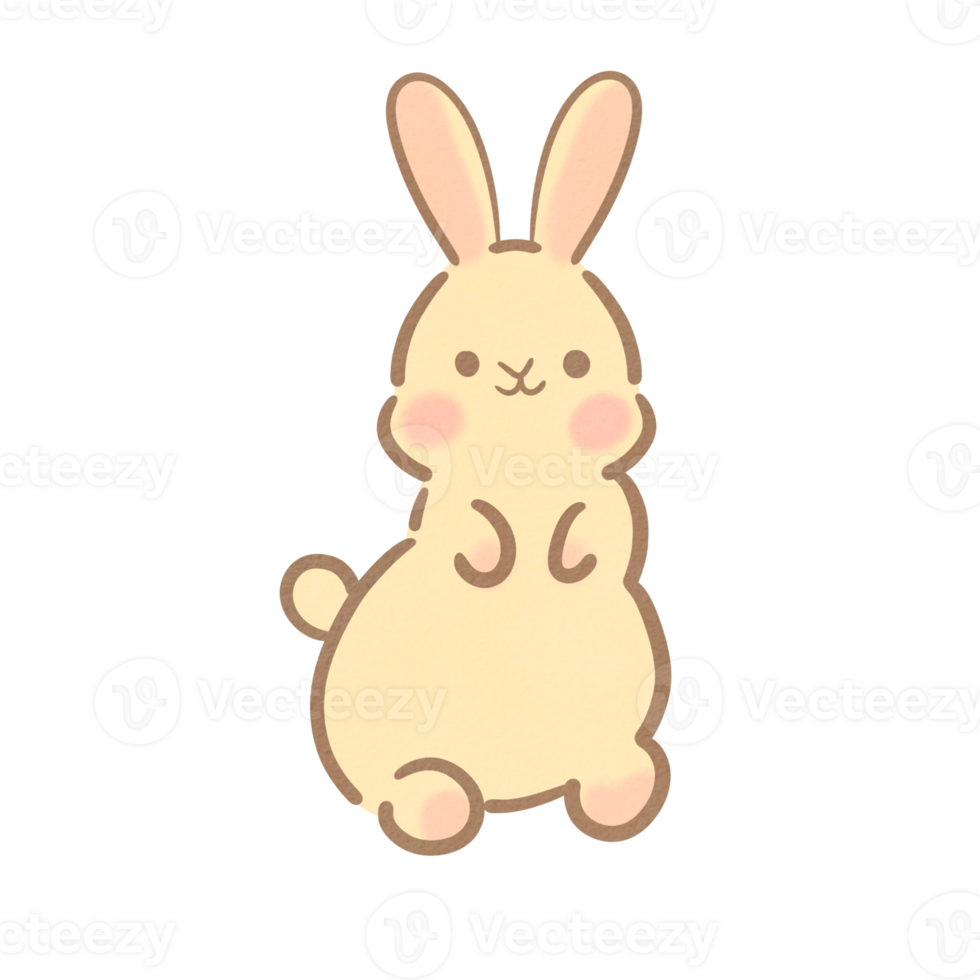 Cute rabbit character png