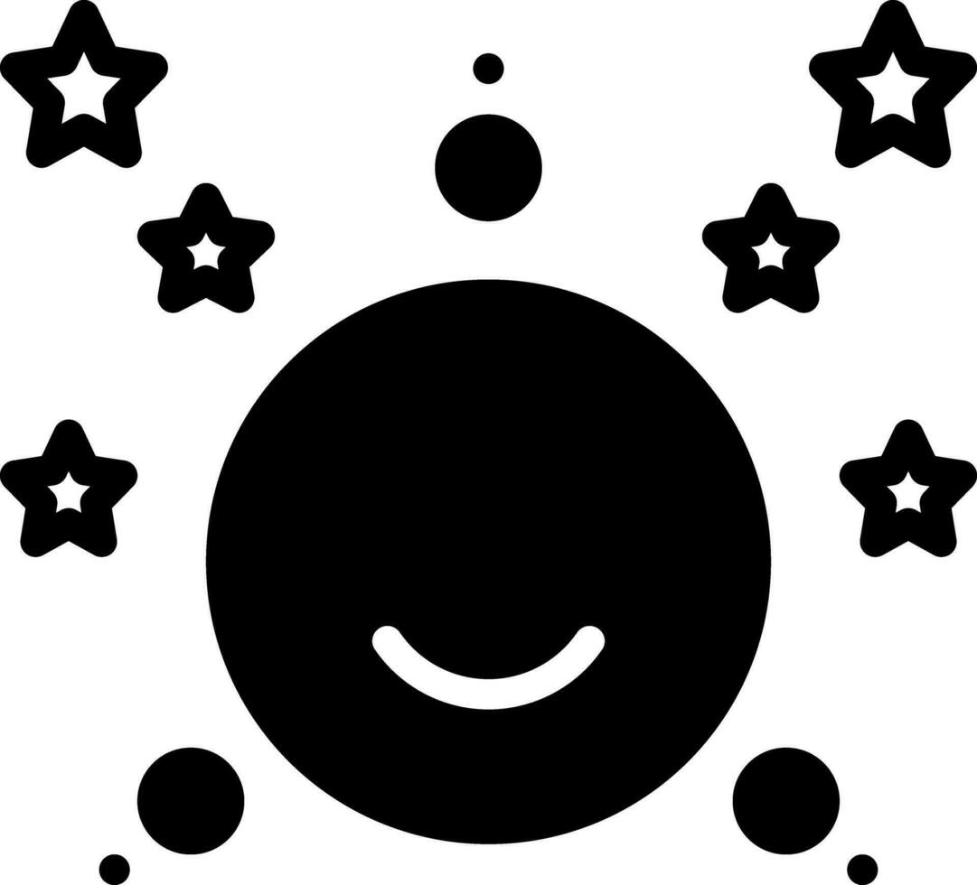 solid icon for moon stars vector