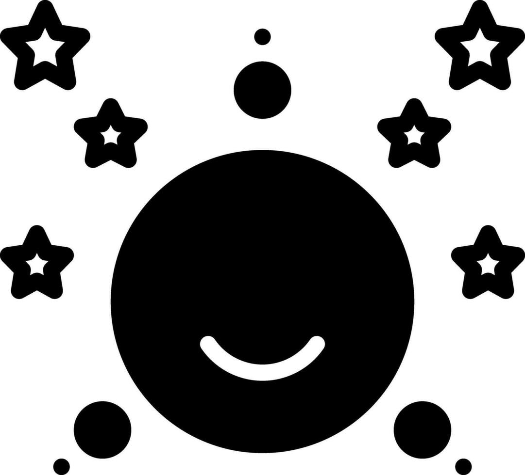solid icon for moon stars vector