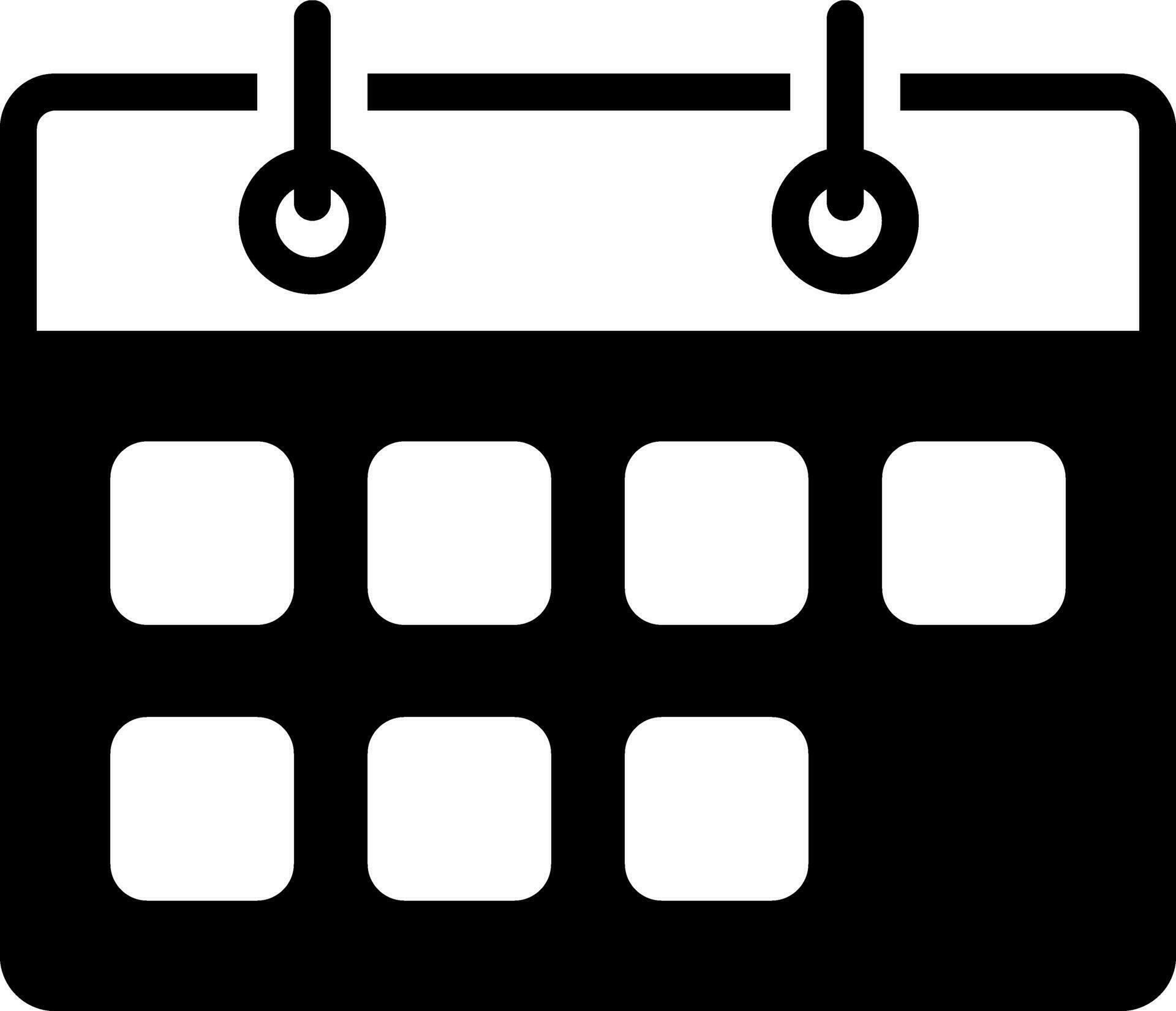 solid icon for week 26538832 Vector Art at Vecteezy