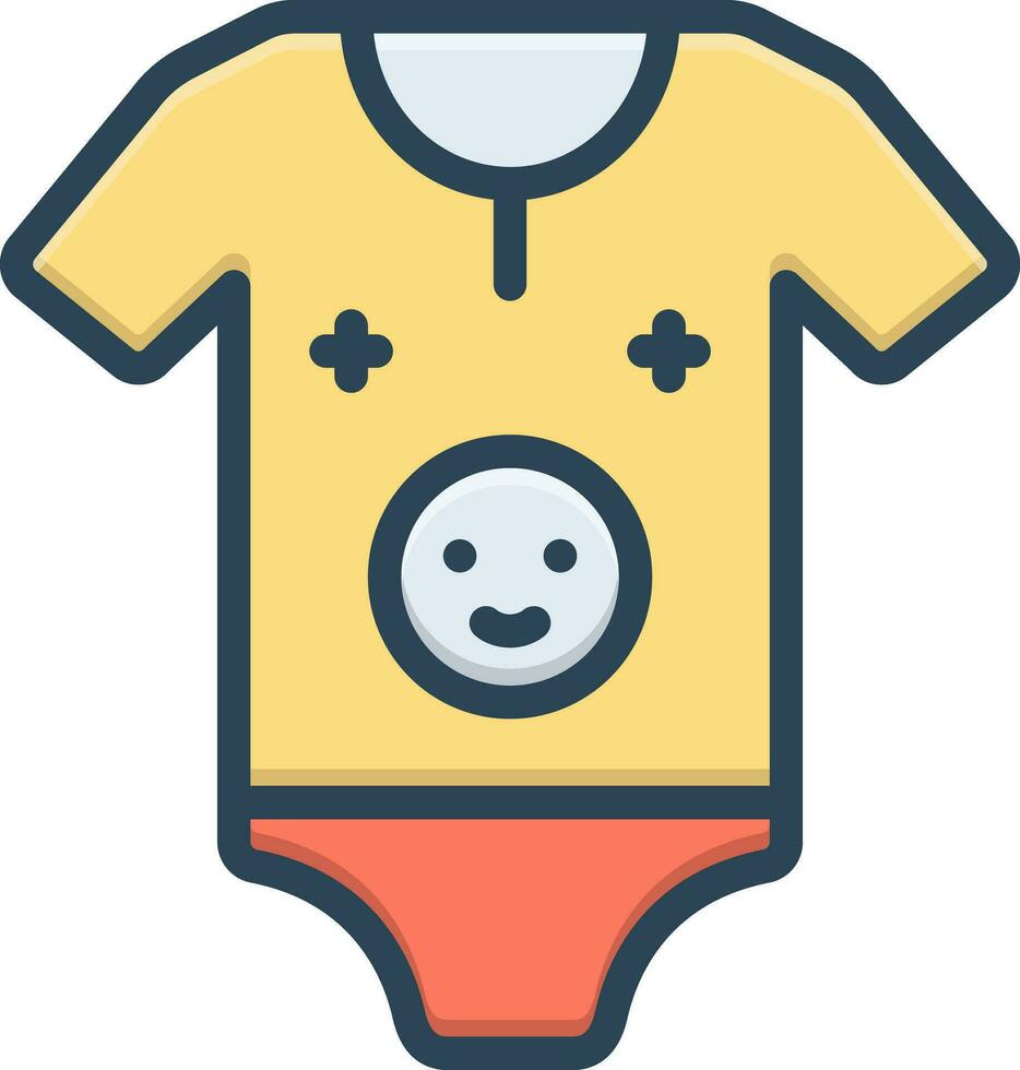 color icon for onesie vector