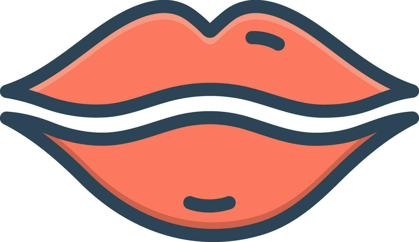 color icono para labios vector